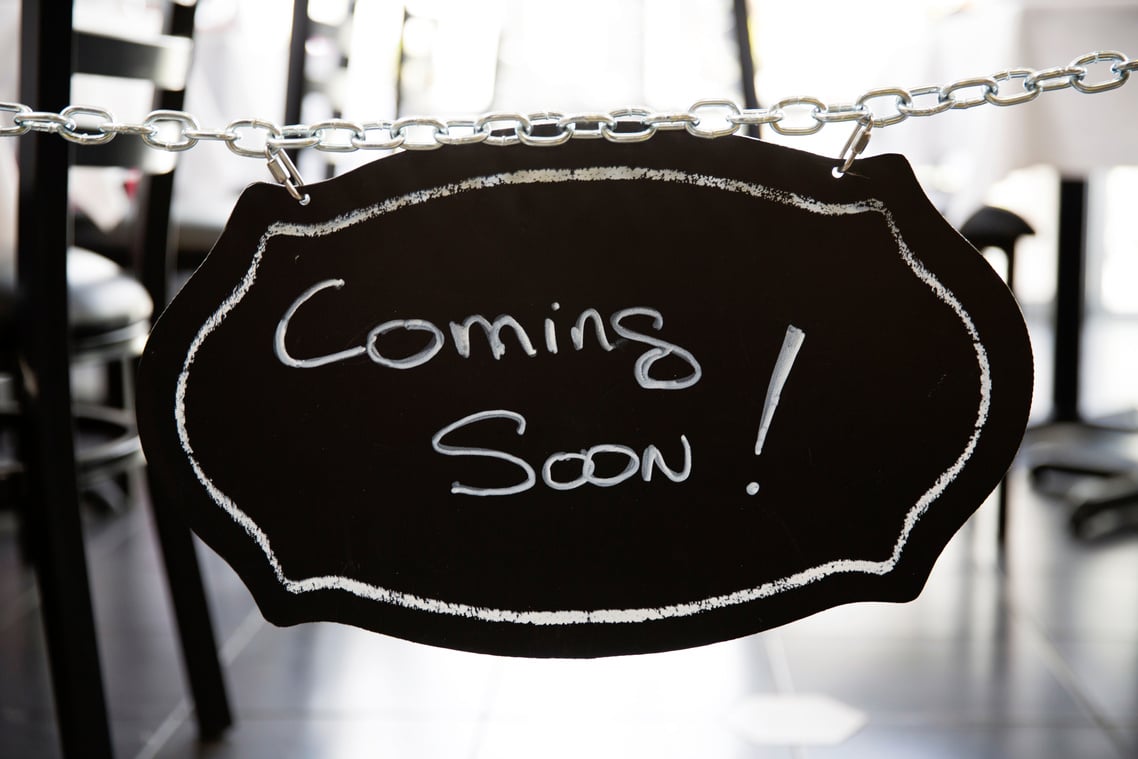 Restaurant Coming Soon Sign